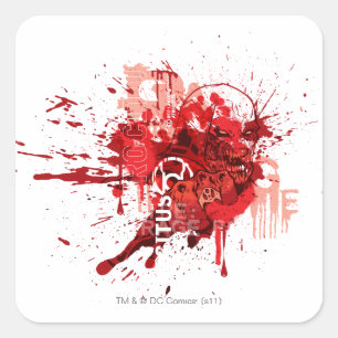 Sticker Carré Collage du Corps de la lanterne rouge