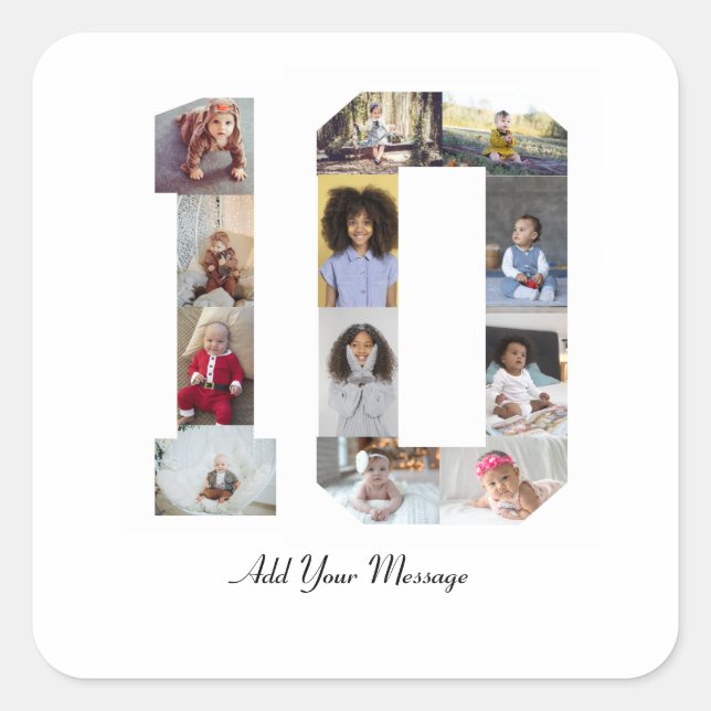 Sticker Carré Collage photo numéro 10 (Devant)