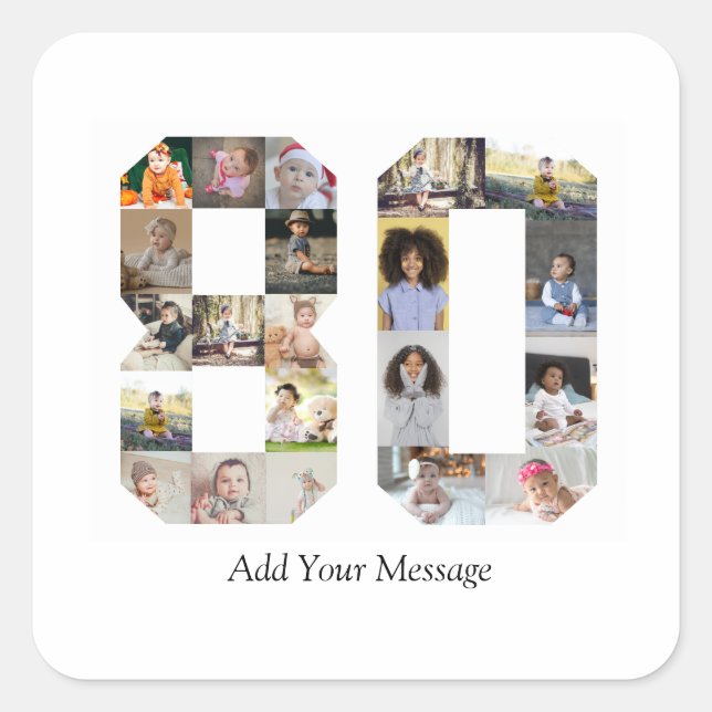 Sticker Carré Collage photo numéro 80 (Devant)