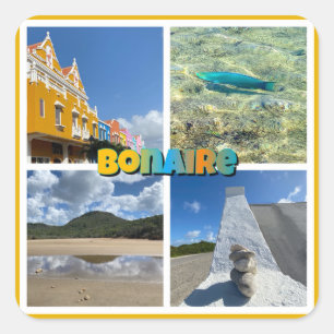 Sticker Carré Collage photo Pittoresque Bonaire