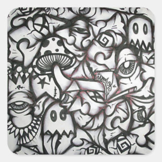 Sticker Carré collage rico