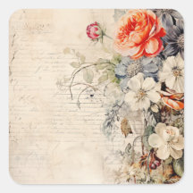 Collage Vintage Fleurs 1b 1 sur 4