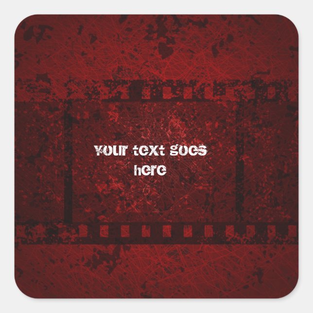 Sticker Carré collant de conception grungy (Devant)