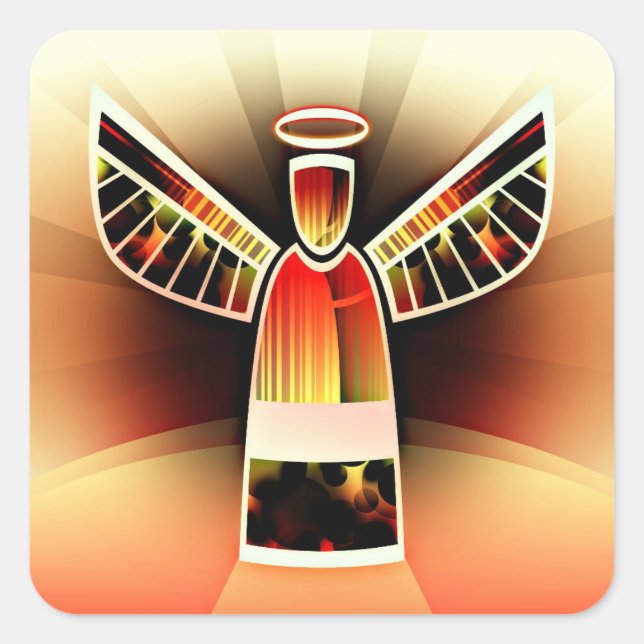 Sticker Carré collants d'ange de récolte (Devant)