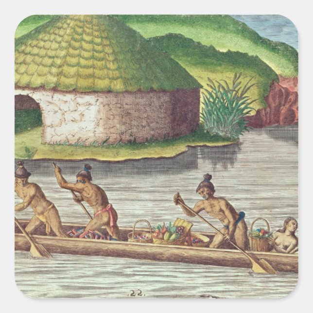 Sticker Carré Collecte des cultures pour le magasin communautair (Devant)