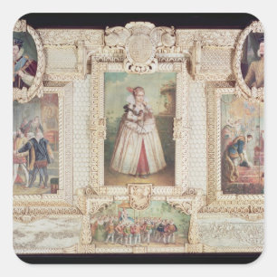 Sticker Carré Collection de six miniatures