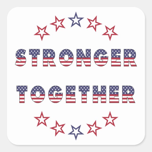 Sticker Carré Collection du parti Élections USA ! (Devant)