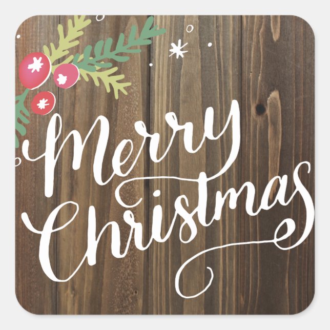 Sticker Carré Collection Festive Foliage (Devant)