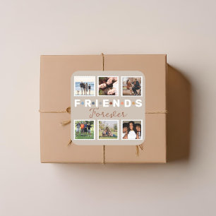 Sticker Carré Collection photo moderne Beige Friends Forever