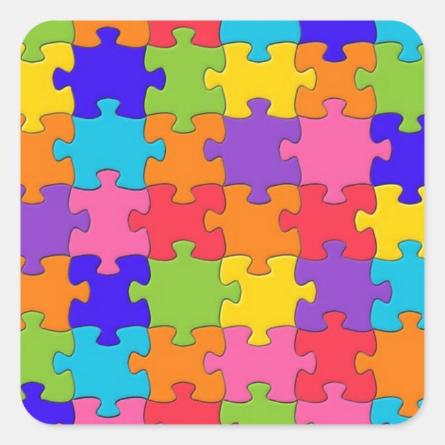 Sticker Carré Collection puzzled (Devant)