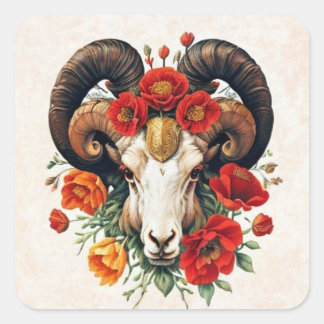 Sticker Carré Collection Zodiac Aries