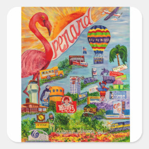 Sticker Carré Collier Sunny Spenard Alaska