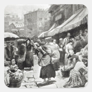 Sticker Carré Colonie italienne de courbure de mûre à New York