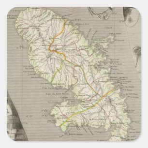 Sticker Carré Colonies françaises Martinique