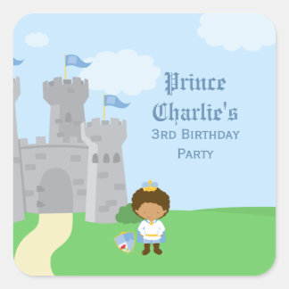 Sticker Carré Colonne de fête d'anniversaire des garçons de char