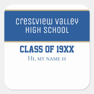 Sticker Carré Colonnes de nom de réunion de classe