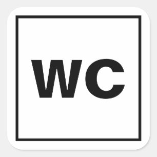 Sticker Carré Colonnes de panneaux de toilettes pour toilettes