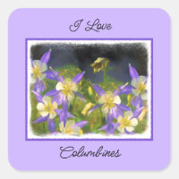 Colorado Blue Columbine Peinture - Art original