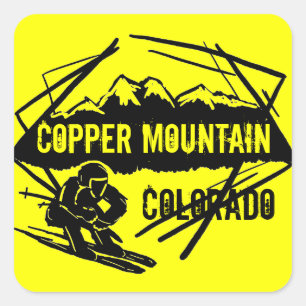 Sticker Carré Colorado Colorado collants jaune de cuivre