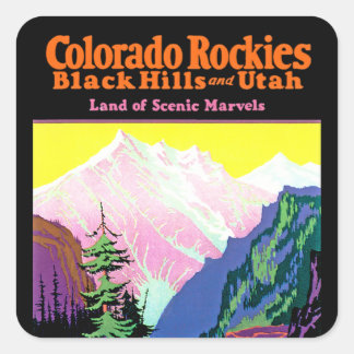 Sticker Carré Colorado vintage