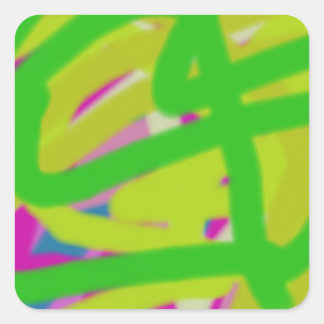Sticker Carré coloré 3748 art abstrait