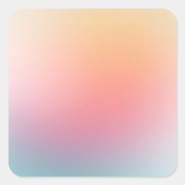 Sticker Carré Coloré Blanc Modèle Jaune Rose Bleu Violet (Devant)