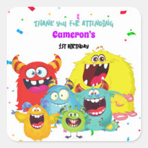 Coloré mignon Monster Amusant fête d'anniversaire