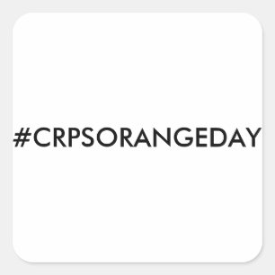 Sticker Carré Colorez l'autocollant de #CRPSORANGEDAY d'Orange