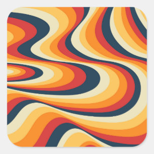 Sticker Carré Colorful abstract swirl design