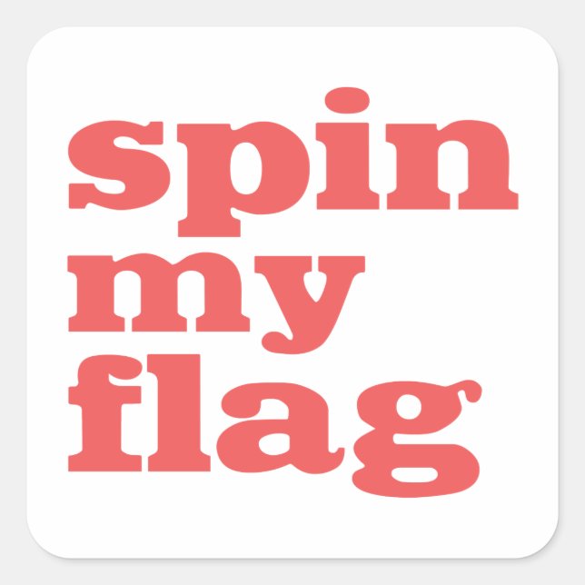 Sticker Carré Colorguard - Spin Mon Drapeau (Devant)
