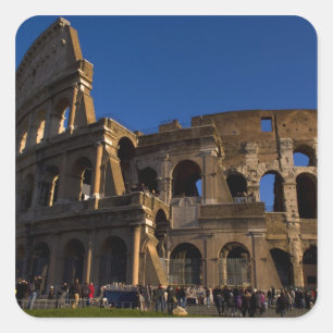 Sticker Carré Colossée célèbre à Rome en Italie Monument