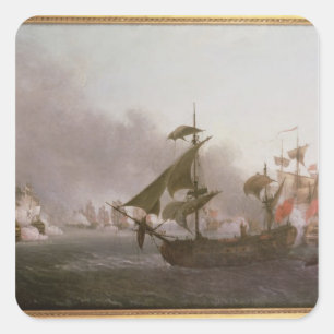 Sticker Carré Combat naval outre de l'île du Grenada