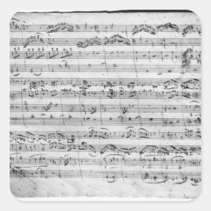 Sticker Carré Commandant de G pour le violon, le clavecin et le