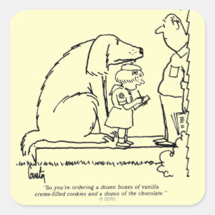 Sticker Carré Commande de cookies