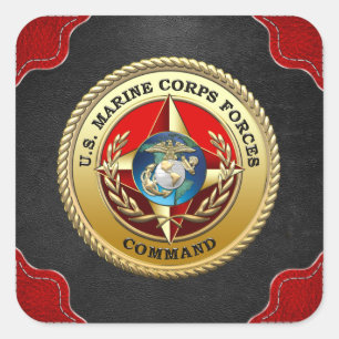 Sticker Carré Commandement des forces de la Marine Corps des Éta