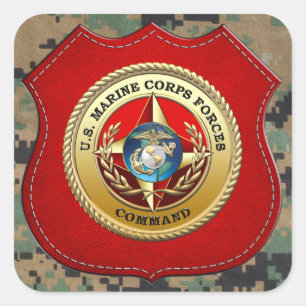 Sticker Carré Commandement des forces de la Marine Corps des Éta
