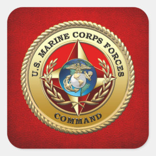 Sticker Carré Commandement des forces de la Marine Corps des Éta