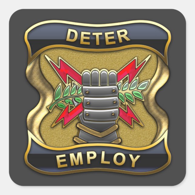 Sticker Carré Commandement stratégique des États-Unis (Devant)