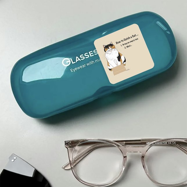 Sticker Carré Comment attraper un chat (Créateur téléchargé)