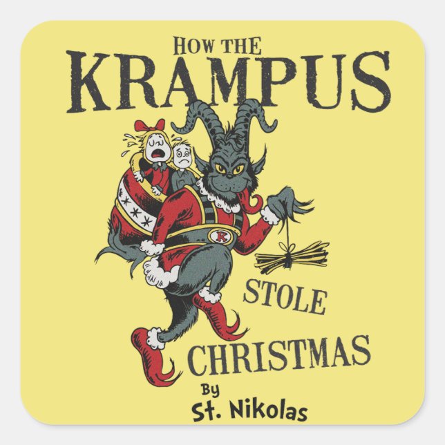 Sticker Carré Comment la chemise de Noël Krampus a volé (Devant)