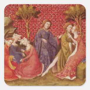 Sticker Carré Comment Lancelot a embrassé Guinevere