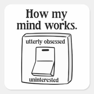 Sticker Carré Comment mon esprit fonctionne