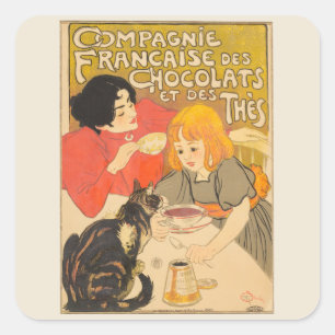 Sticker Carré Compagnie Française des Chocolats et des Thés, Art