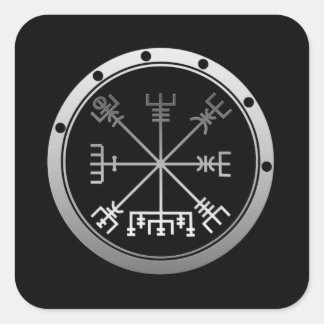 Sticker Carré Compas viking Vegvisir