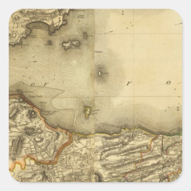 Sticker Carré Composé du comté d'Édimbourg (Devant)