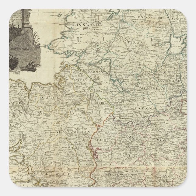 Sticker Carré Composite Irlande (Devant)