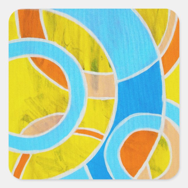 Sticker Carré Composition #23 par Michael Moffa (Devant)