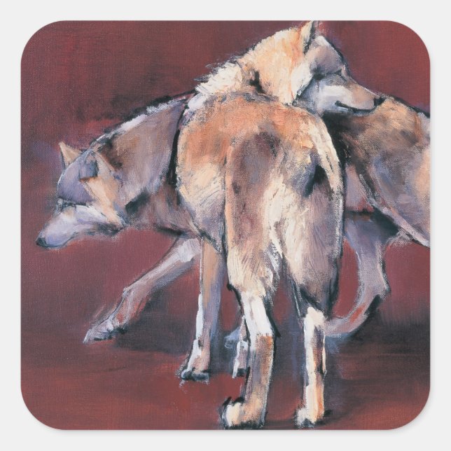Sticker Carré Composition du loup 2001 (Devant)