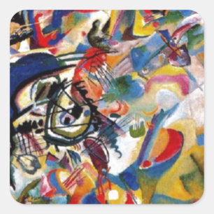 Sticker Carré Composition VII de Kandinsky