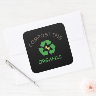 Sticker Carré compostage compostage composteur agriculture biolo